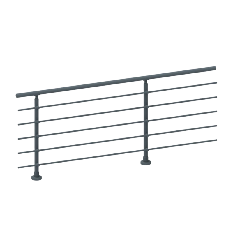 ELEGANT Anthracite, Garde-corps 5 tubes, fixation à plat ( Pack 5 ML )