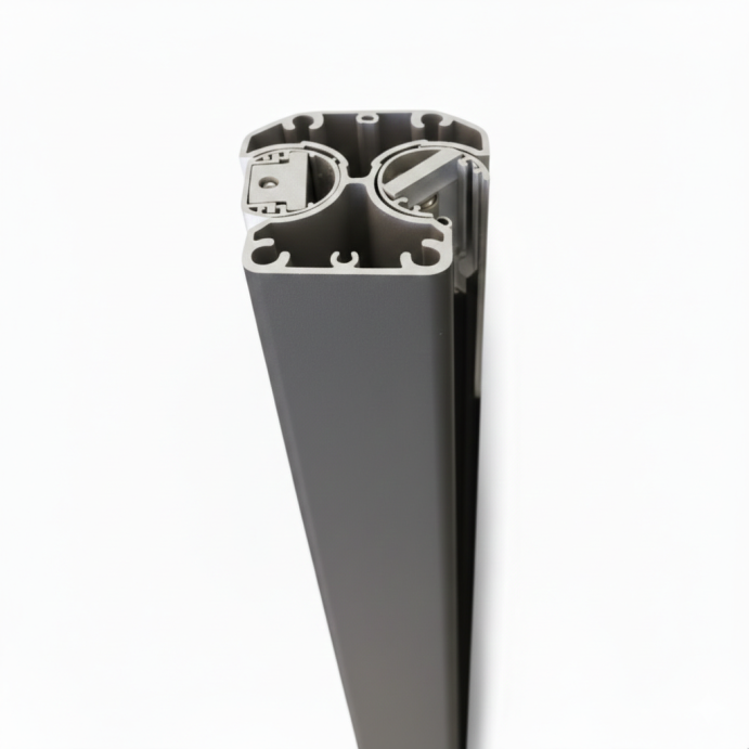 MCFENCE Anthracite, Poteau clôture multiangle à sceller [H 0.95m]