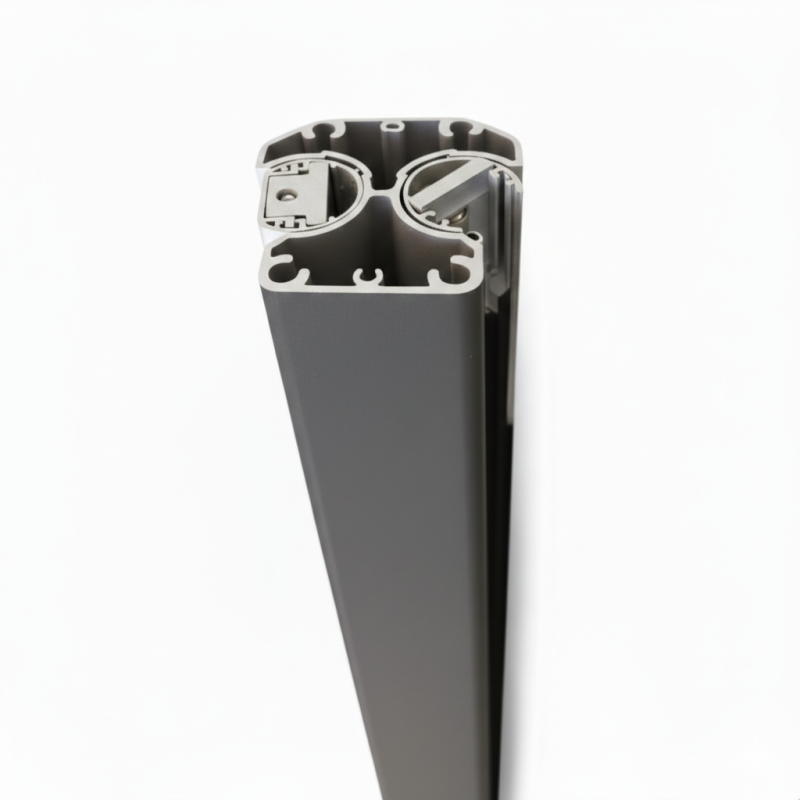 MCFENCE Anthracite, Poteau clôture multiangle à platine [H 0.95m]