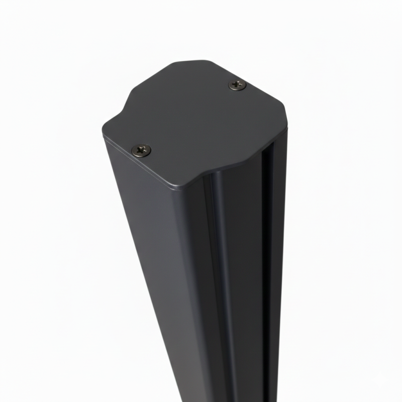 MCFENCE Anthracite, Poteau clôture multiangle à sceller [H 0.65m]