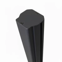 MCFENCE Anthracite, Poteau clôture multiangle à platine [H 0.65m]