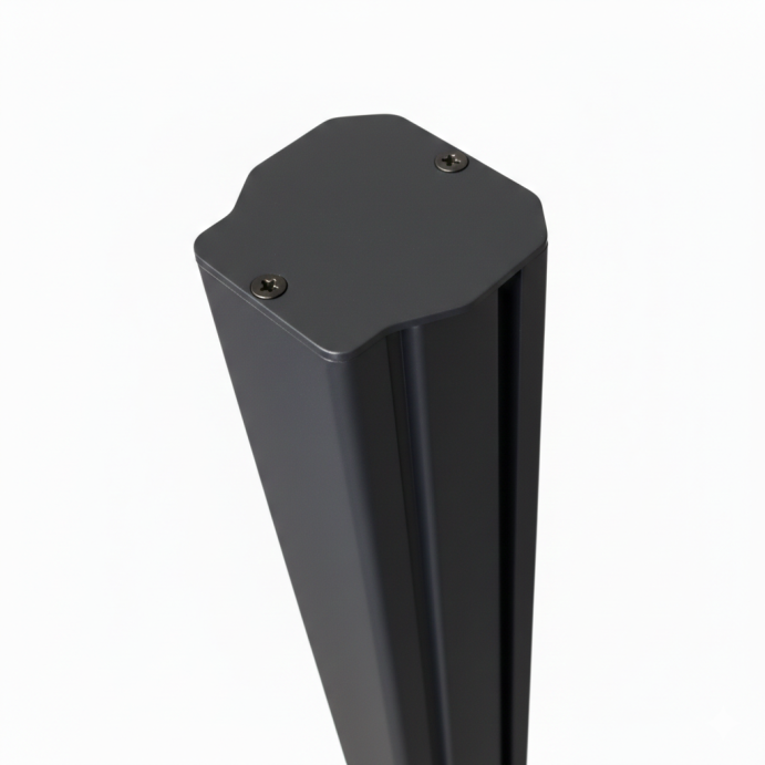 MCFENCE Anthracite, Poteau clôture multiangle [H 1.40m]