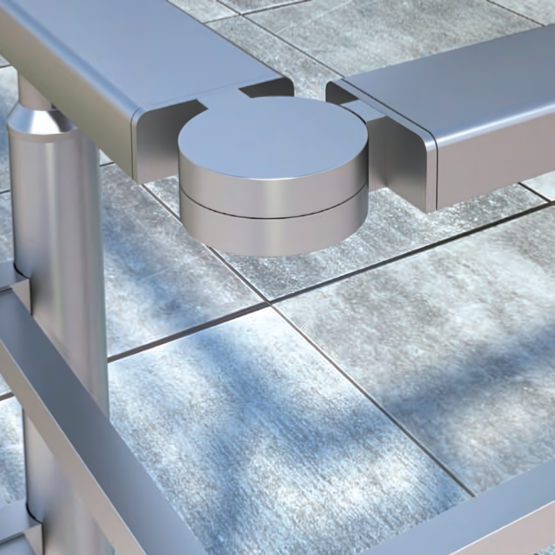 ECO/ELEGANT Square, Coude articulé pour main-courante 25x60 mm