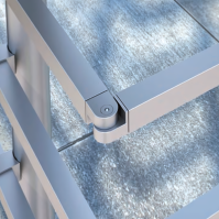 ECO Square, Coude articulé pour tube 17x17 mm (Anthracite)