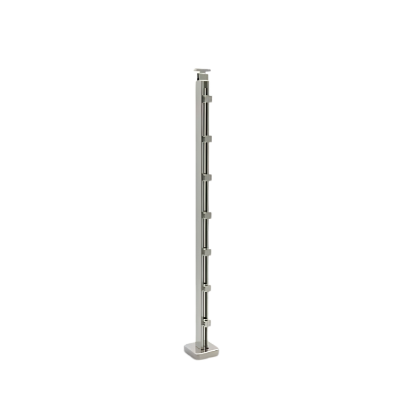 PREMIUM Square, KIT poteau fixation à plat