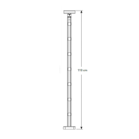 PREMIUM Square, KIT poteau fixation à plat (Anthracite)