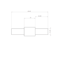 ECO Square, Manchon de liaison pour tube 17x17 mm