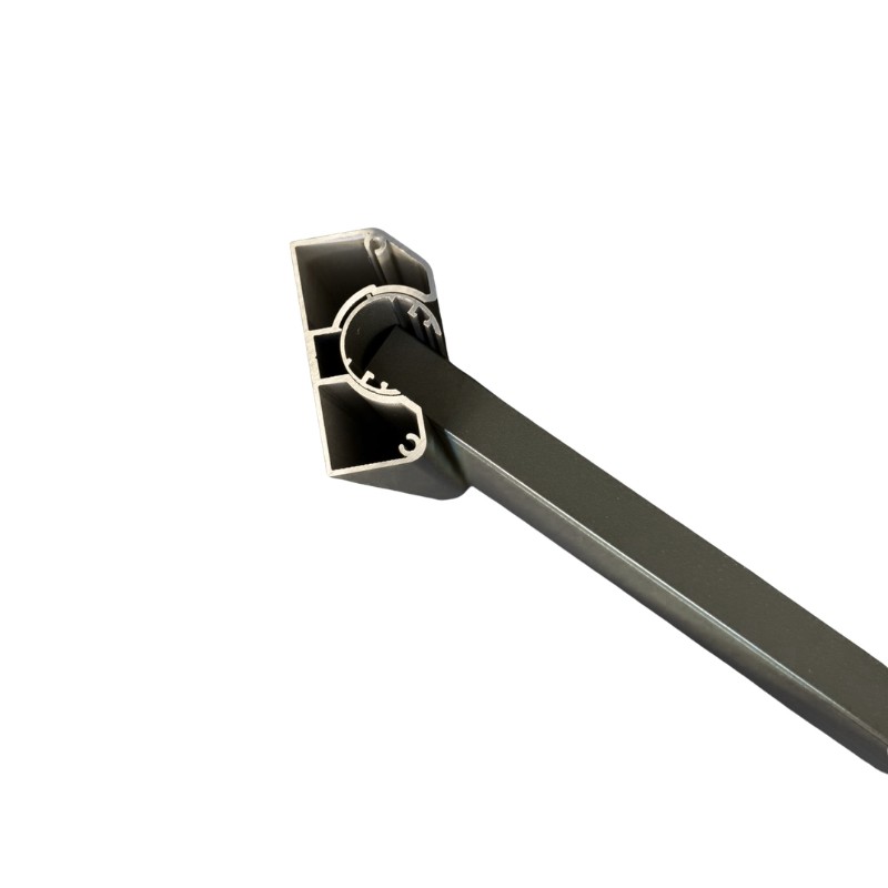 MCFENCE Anthracite, Poteau mural multiangle, [H 1.25m]