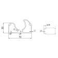 MCFENCE Anthracite, Poteau mural multiangle, [H 0.65m]