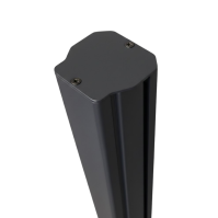 MCFENCE Anthracite, Poteau clôture multiangle à platine [H 1.55m]