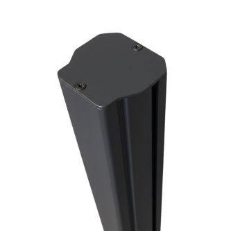 MCFENCE Anthracite, Poteau clôture multiangle à platine [H 1.55m]