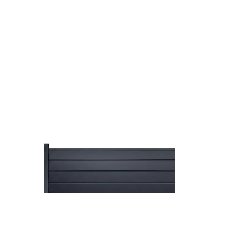 MCFENCE Anthracite, Clôture aluminium persienne à sceller [H 0.65 m]