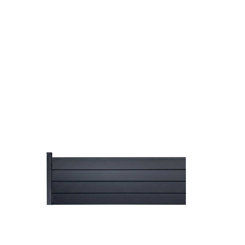 MCFENCE Anthracite, Clôture aluminium persienne à sceller [H 0.65 m]