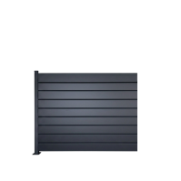 MCFENCE Anthracite, Clôture aluminium persienne à platine [H 1.40 m]