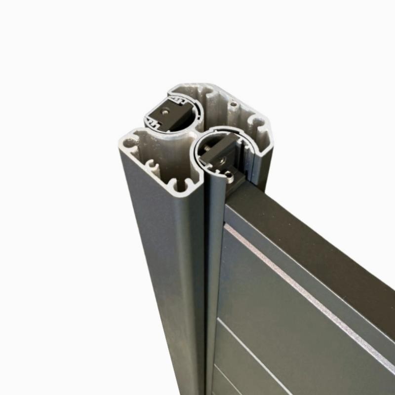 MCFENCE Anthracite, Clôture aluminium persienne à platine [H 1.25 m]