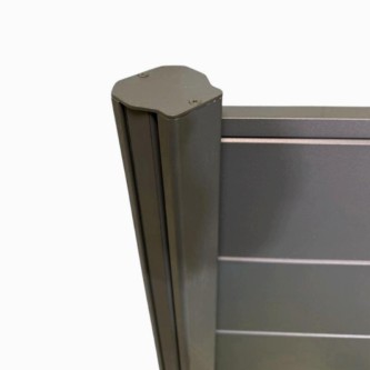 MCFENCE Anthracite, Clôture aluminium persienne à platine [H 1.55 m]