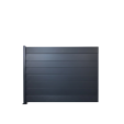 MCFENCE Anthracite, Clôture aluminium pleine à platine [H 1.25 m]