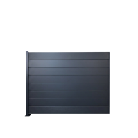 MCFENCE Anthracite, Clôture aluminium pleine à platine [H 1.25 m]
