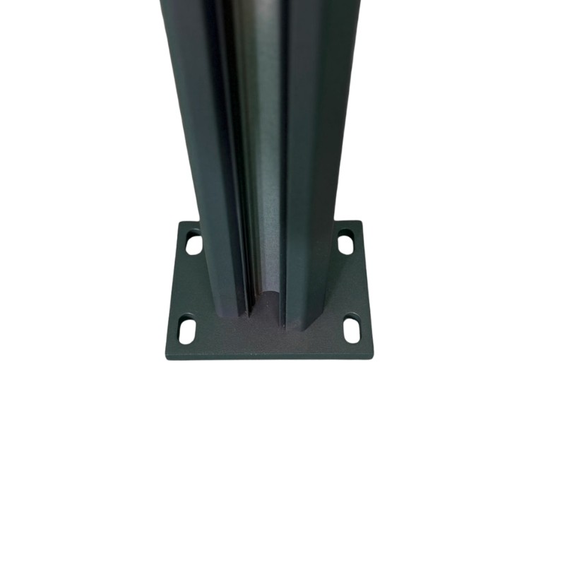 MCFENCE Anthracite, Clôture aluminium pleine à platine [H 1.25 m]