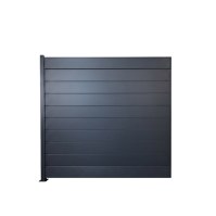 MCFENCE Anthracite, Clôture aluminium pleine à platine [H 1.55 m]