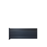 MCFENCE Anthracite, Clôture aluminium pleine à platine [H 0.65 m]