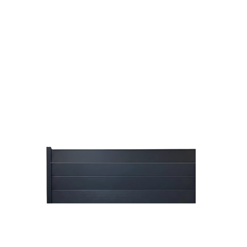 MCFENCE Anthracite, Clôture aluminium pleine à sceller [H 0.65 m]