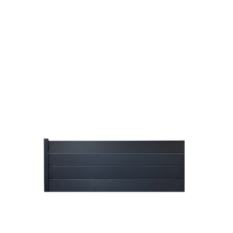 MCFENCE Anthracite, Clôture aluminium pleine à sceller [H 0.65 m]