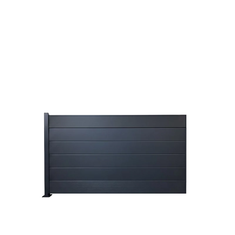 MCFENCE Anthracite, Clôture aluminium pleine à platine [H 0.95 m]