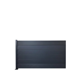 MCFENCE Anthracite, Clôture aluminium pleine à platine [H 0.95 m]