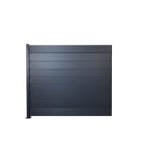 MCFENCE Anthracite, Clôture aluminium pleine à platine [H 1.40 m]