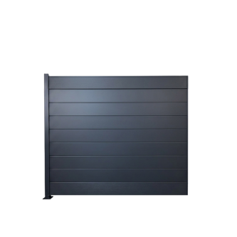 MCFENCE Anthracite, Clôture aluminium pleine à platine [H 1.40 m]