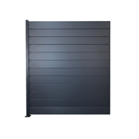 MCFENCE Anthracite, Clôture aluminium pleine à platine [H 1.85 m]