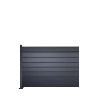 MCFENCE Anthracite, Clôture aluminium persienne à platine [H 1.25 m]