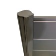 MCFENCE Anthracite, Clôture aluminium persienne à platine [H 1.55 m]
