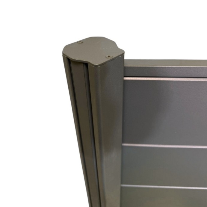 MCFENCE Anthracite, Clôture aluminium persienne à platine [H 1.55 m]