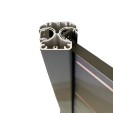 MCFENCE Anthracite, Clôture aluminium persienne à platine [H 1.55 m]