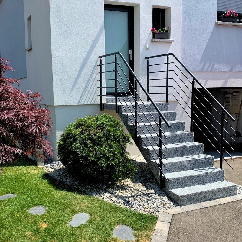 FIVE Railing Anthracite, Garde-corps 5 tubes, fixation latérale