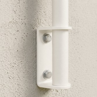 FIVE Railing Blanc, Poteau prémonté garde-corps fixation latérale