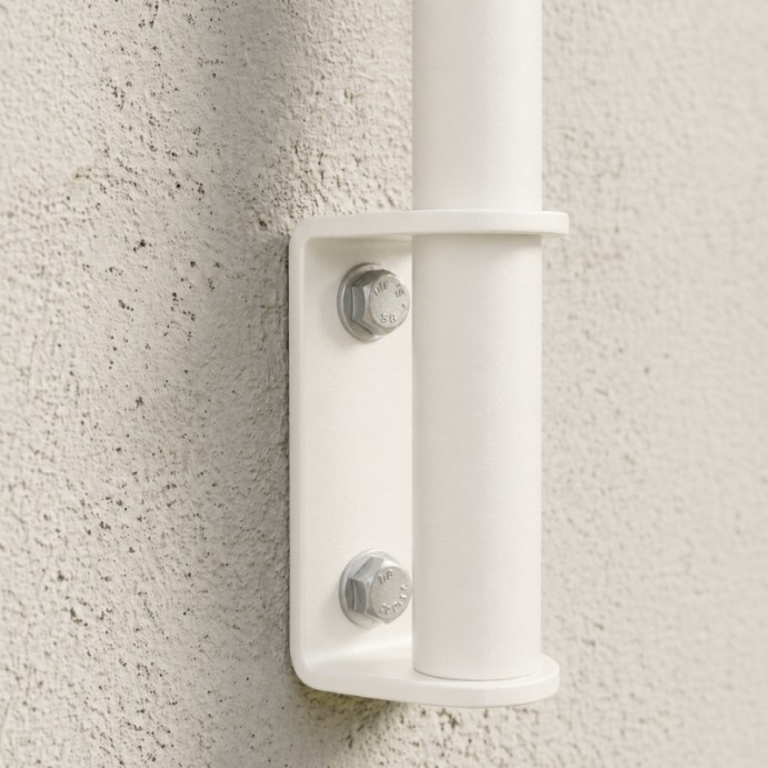 FIVE Railing Blanc, Garde-corps 5 tubes, fixation latérale