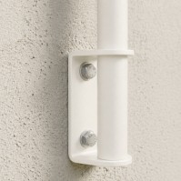 FIVE Railing Blanc, Garde-corps plexi 5 tubes, fixation latérale