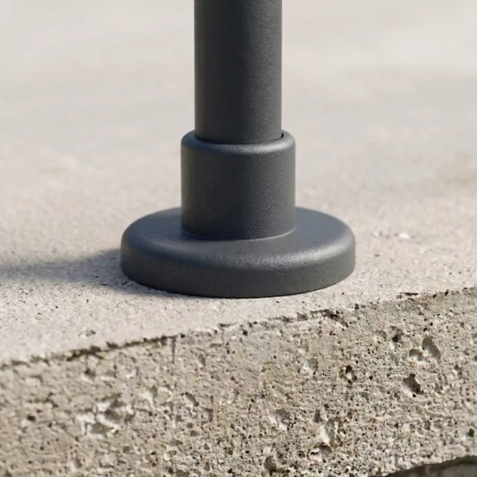 FIVE Railing Anthracite, Garde-corps 5 tubes, fixation à plat