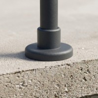 FIVE Railing Anthracite, Garde-corps plexi 5 tubes, fixation à plat