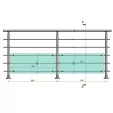 FIVE Railing Gris Inox, Garde-corps plexi 5 tubes, fixation à plat