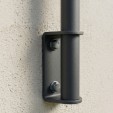 ECO Round Anthracite, Garde-corps plexi 2 tubes, fixation latérale