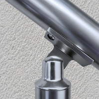 ECO Round Gris Inox, Support orientable de main-courante Ø40 mm