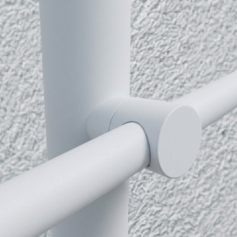 FIVE Railing Blanc, Garde-corps 5 tubes, fixation latérale