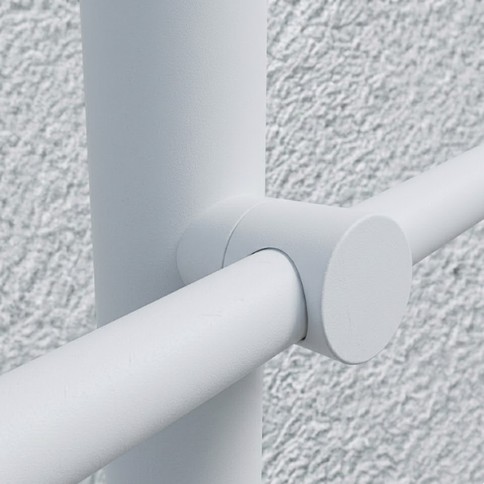 FIVE Railing Blanc, Garde-corps 5 tubes, fixation latérale