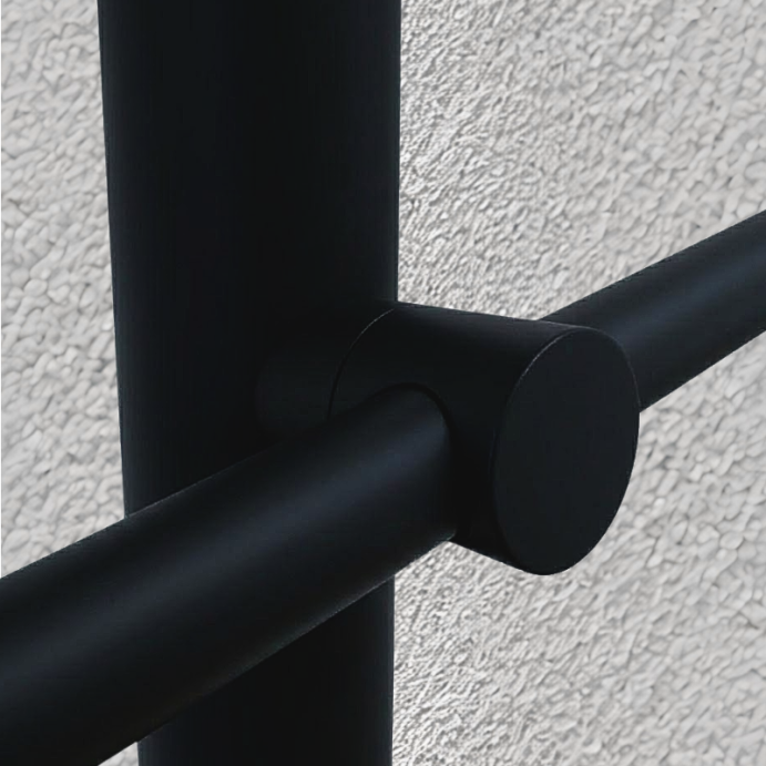 FIVE Railing Noir, Garde-corps 5 tubes, fixation latérale