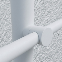 FIVE Railing Blanc, Poteau prémonté garde-corps fixation à plat