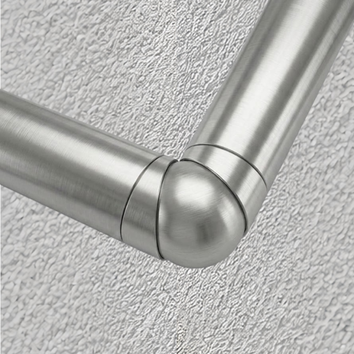 SECO Gris Inox, Coude articulé de main-courante Ø40 mm